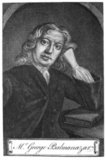 George Psalmanazar claimed to be the first Formosan to visit Europe. For some years he convinced many in Britain, but was later revealed to be an impostor. He later became a theological essayist and a friend and acquaintance of Samuel Johnson and other noted figures of 18th-century literary London.<br/><br/>

in 1704 Psalmanazar published a book entitled 'An Historical and Geographical Description of Formosa', an island subject to the Emperor of Japan which purported to be a detailed description of Formosan customs, geography and political economy, but which was in fact a complete invention on Psalmanazar's part.<br/><br/>

Psalmanazar's book also described the Formosan language and alphabet, which is significant for being an early example of a constructed language. His efforts in this regard were so convincing that German grammarians were including samples of his so-called "Formosan alphabet" in books of languages well into the 18th century, even after his larger imposture had been exposed.