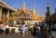 Thailand: People lighting incense at the Chao Mae Guan Im (Guanyin) shrine in front of the ubosot, Wat Phra Kaew (Temple of the Emerald Buddha), Bangkok